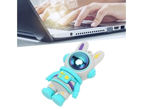 HURRISE Memoria USB de Dibujos Animados Pendrive USB de Dibujos Animados Conejo Espacial Interfaz Usb2.0 Plug and Play Computadora Interna Tipo 2 32Gb