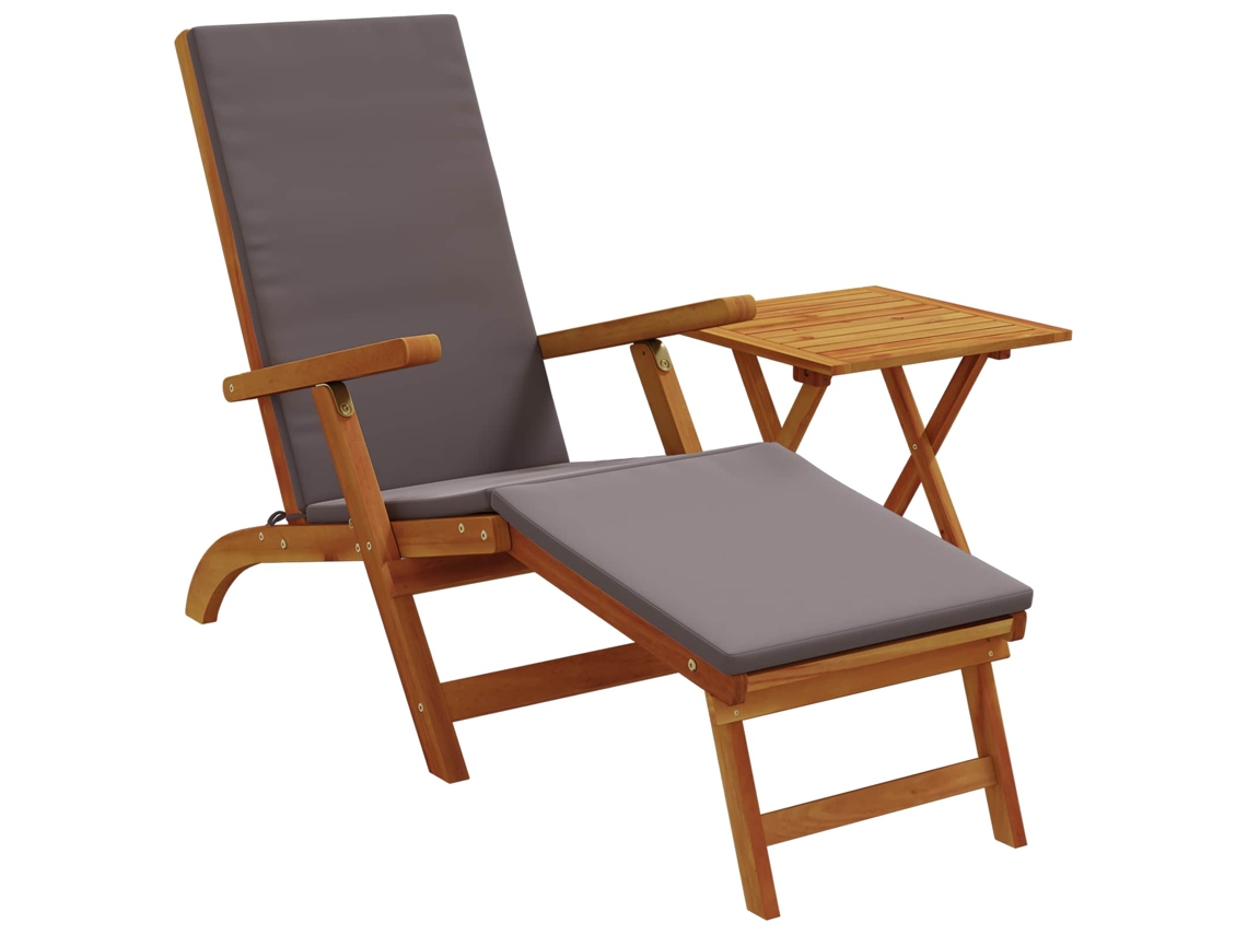 Maison Exclusive - Recliner Y Tumbona Plegable 2 Pcs Gris Oscuro