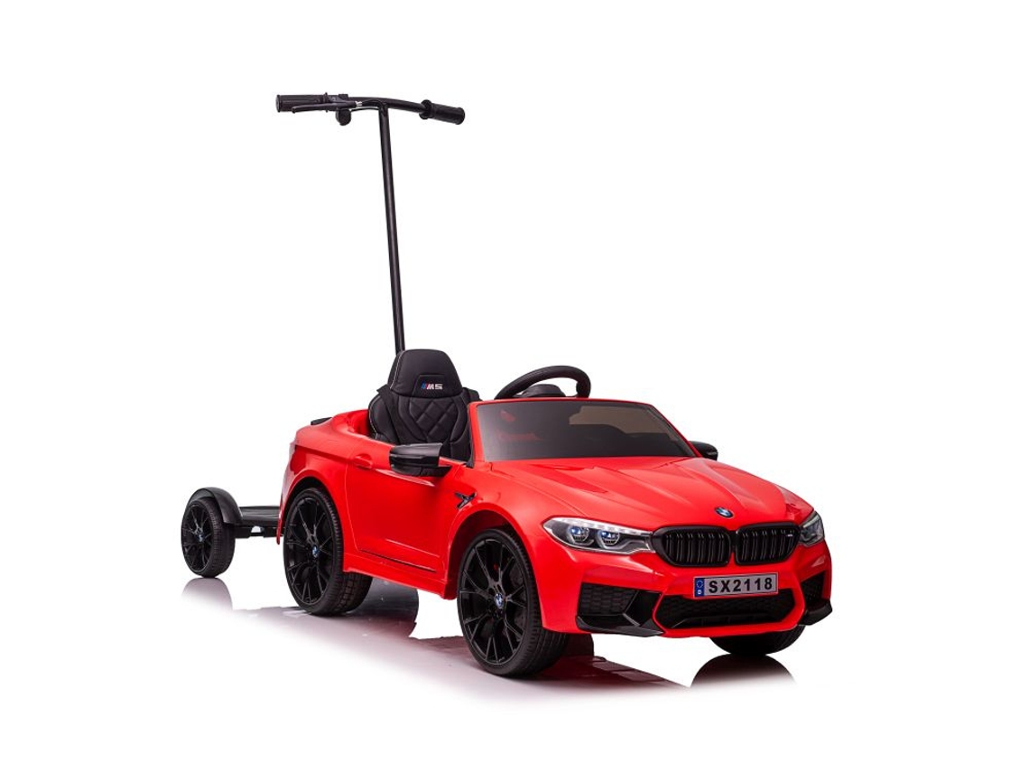 BMW M5 - Coche de batería con plataforma para padres, color rojo, lacado B.active