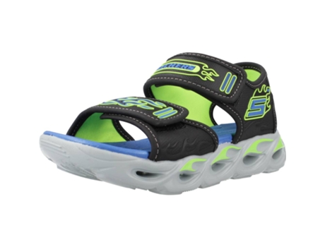Zapatos de Niños SKECHERS Lights Thermo Splash Negro (30)