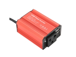 Inversor de corriente para coche de 150 W, 12 V CC a 220 V CA, con doble salida USB y 2,1 A para fuente de alimentación.