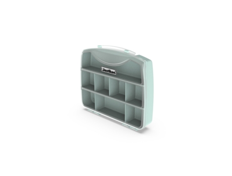 PLASTIKEN Titanium - Maletín Organizador de 19 cm con 8 Compartimentos. Menta