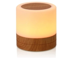 Nueva luz LED de noche táctil con control remoto para escritorio, siete colores, creativa, con textura de madera, carga, 3 W, amarilla, Bestvite