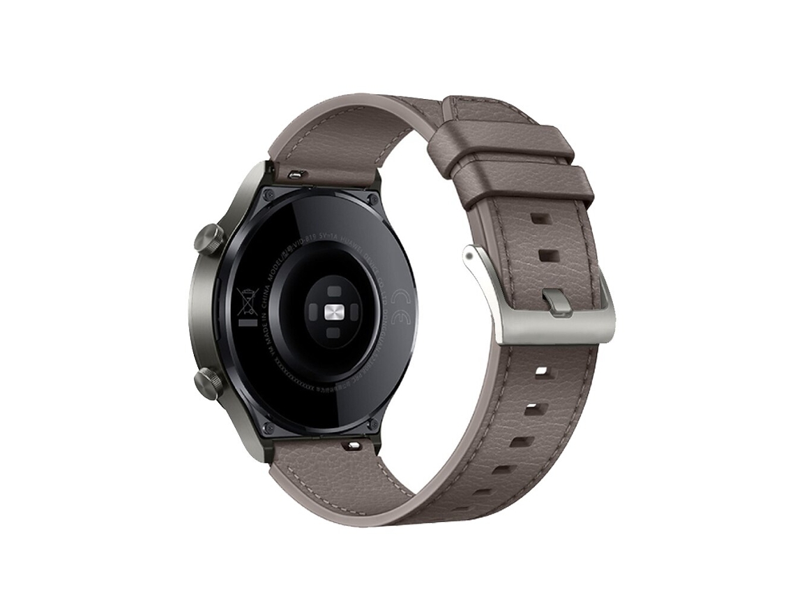 Correa de piel sintética antialérgica Timovo® para Huawei Watch GT 2 Pro, hebilla de acero inoxidable gris