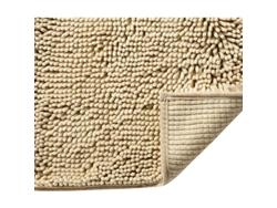 2026-alfombra De Baño Super Suave Microfibra Peluda Para Baños, 16x24 Pulgadas, Beige