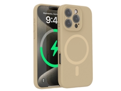 (color Café, Iphone 16 Pro) Funda Para Iphone, Silicona Líquida, Protección De Lente, Fuerte Fijación Magnética.