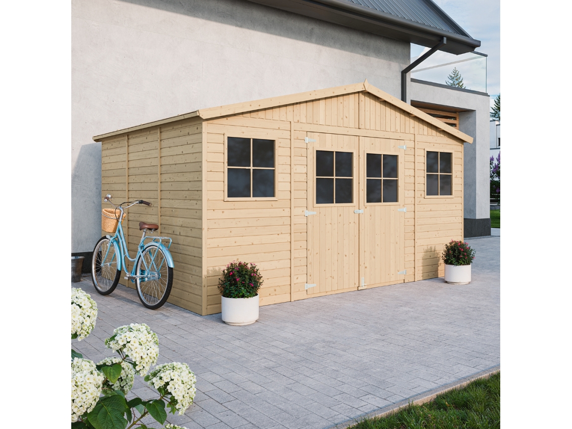 Caseta de Jardín de Madera TIMBELA M331 (12 M² - 246 x 418 x 320 cm)