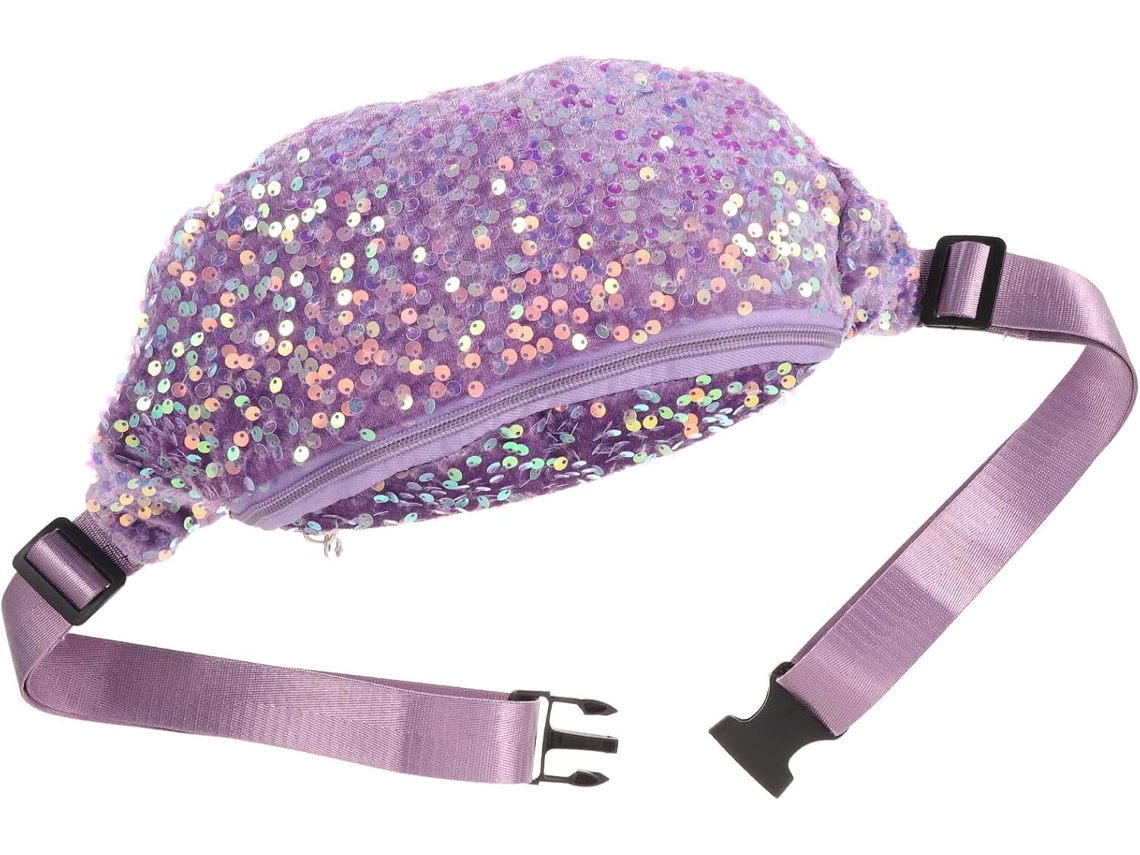 Bolsa De Ombro Feminina Com Lantejoulas, Em Poliéster Leve, Ideal Para Guardar Celular.