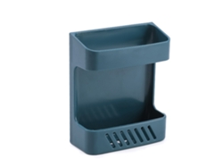 Soporte De Pared Para Mando A Distancia Y Teléfono Móvil - Multifuncional, No Requiere Taladrar, Caja De Almacenamiento - Azul