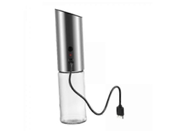 Molinillo eléctrico doble de sal y pimienta de acero inoxidable con depósito de vidrio, recargable. Rosewell