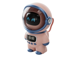 Rebe-altavoz Bluetooth Astronauta Inteligente Con Reloj Y Luz Nocturna Regalo De Cumpleaños Rosa