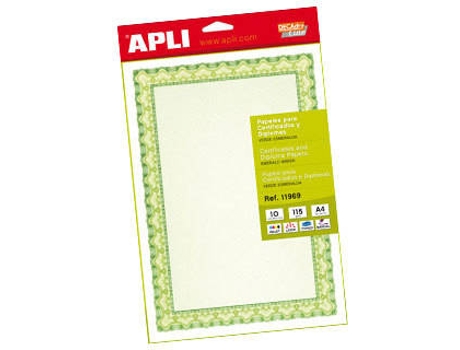 Papel Creativo APLI 199Z29351 (A4 - Verde - 10 Hojas)