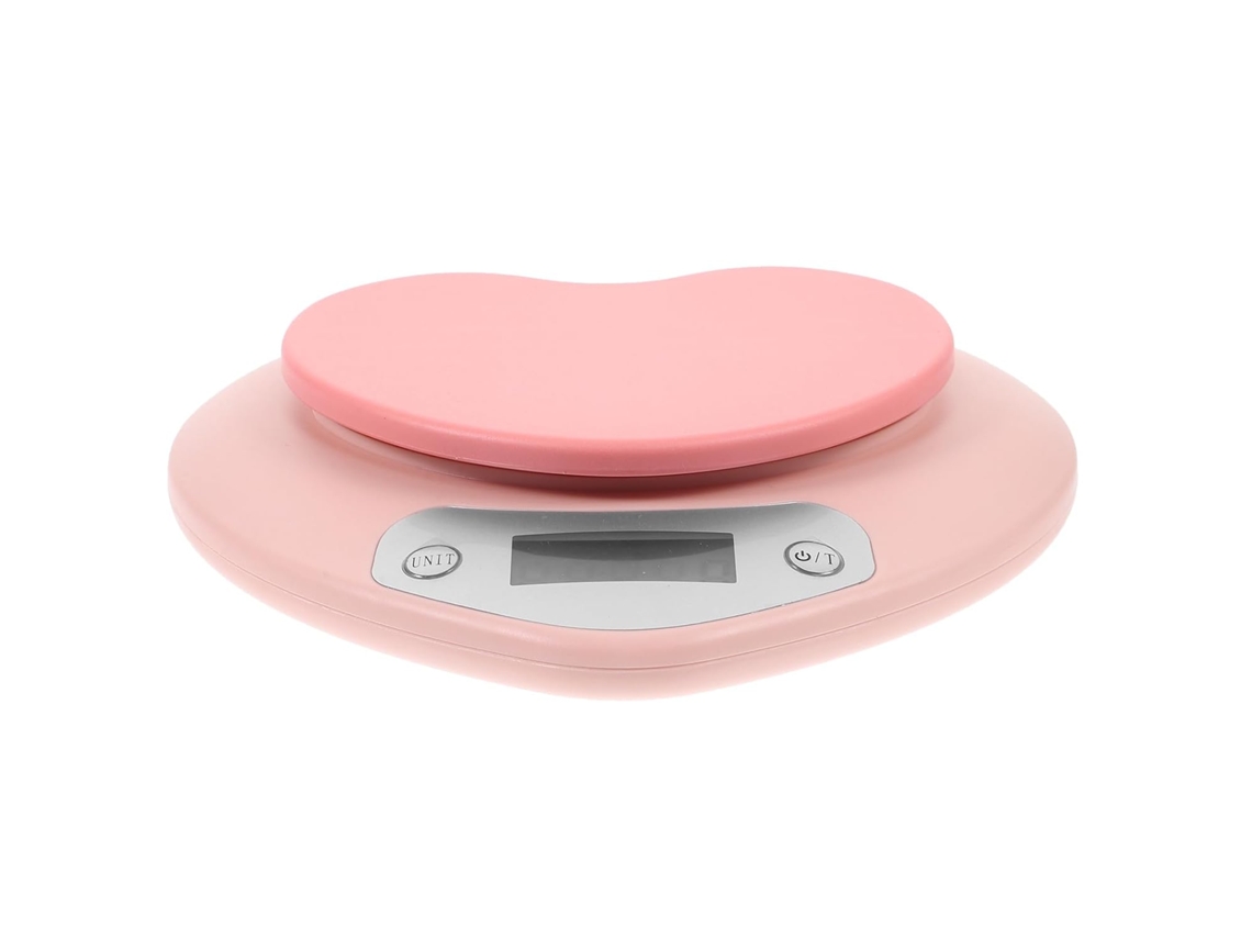 Balanza De Cocina Electrónica Multifuncional De 1 G A 5 Kg, Compacta, De Plástico Rosa, De Alta Precisión.