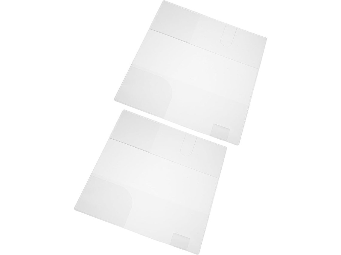 Juego De 2 Protectores De Libros De Pvc Transparente 48k Para Hoboweeks