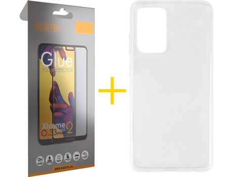 Kit Funda + Protector de Pantalla Samsung Galaxy A72 4G ACCETEL Full (Transparente)