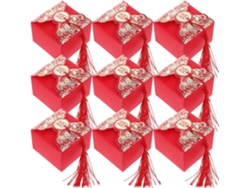 20 Cajas De Papel Rojo Para Dulces Boda,