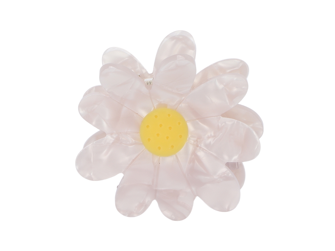 Pinza Para Pelo De Gama Alta Con Forma De Margarita Blanca Accesorio De Pelo Elegante Y Para Mujeres