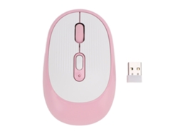 Ratón Inalámbrico Silencioso Portátil De 800-2400 Dpi, Óptico De 2,4 Ghz Con Receptor Usb Para Chromebook, Portátil Y Pc (rosa)