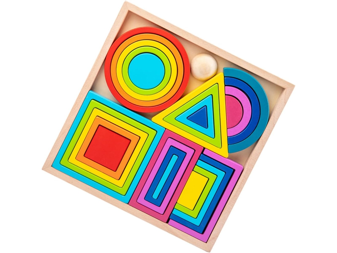 Juego De Bloques De Formas Y Colores Para Niños Y Niñas