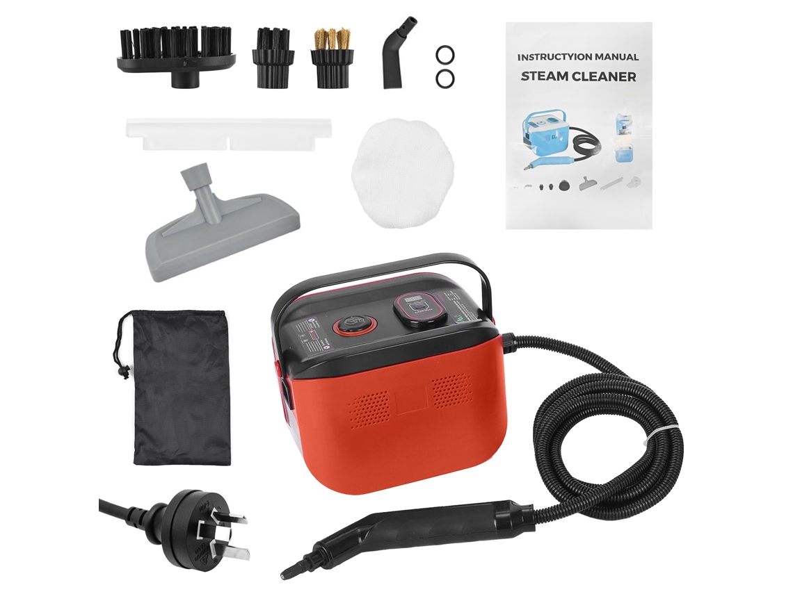 Aspirador A Vapor Portátil 3 Níveis De Temperatura 1200ml Com Acessórios Para Limpeza Profunda Em Casa Carro