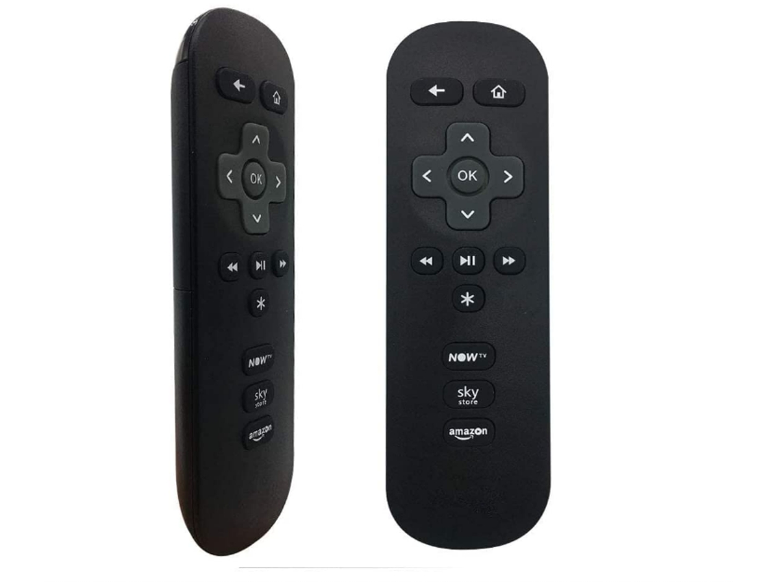 Control remoto de repuesto para todos los Now TV Box 1/2/3/4 (negro) con acceso directo de 3 canales (HD, LT, XD, XS) de Yizhood