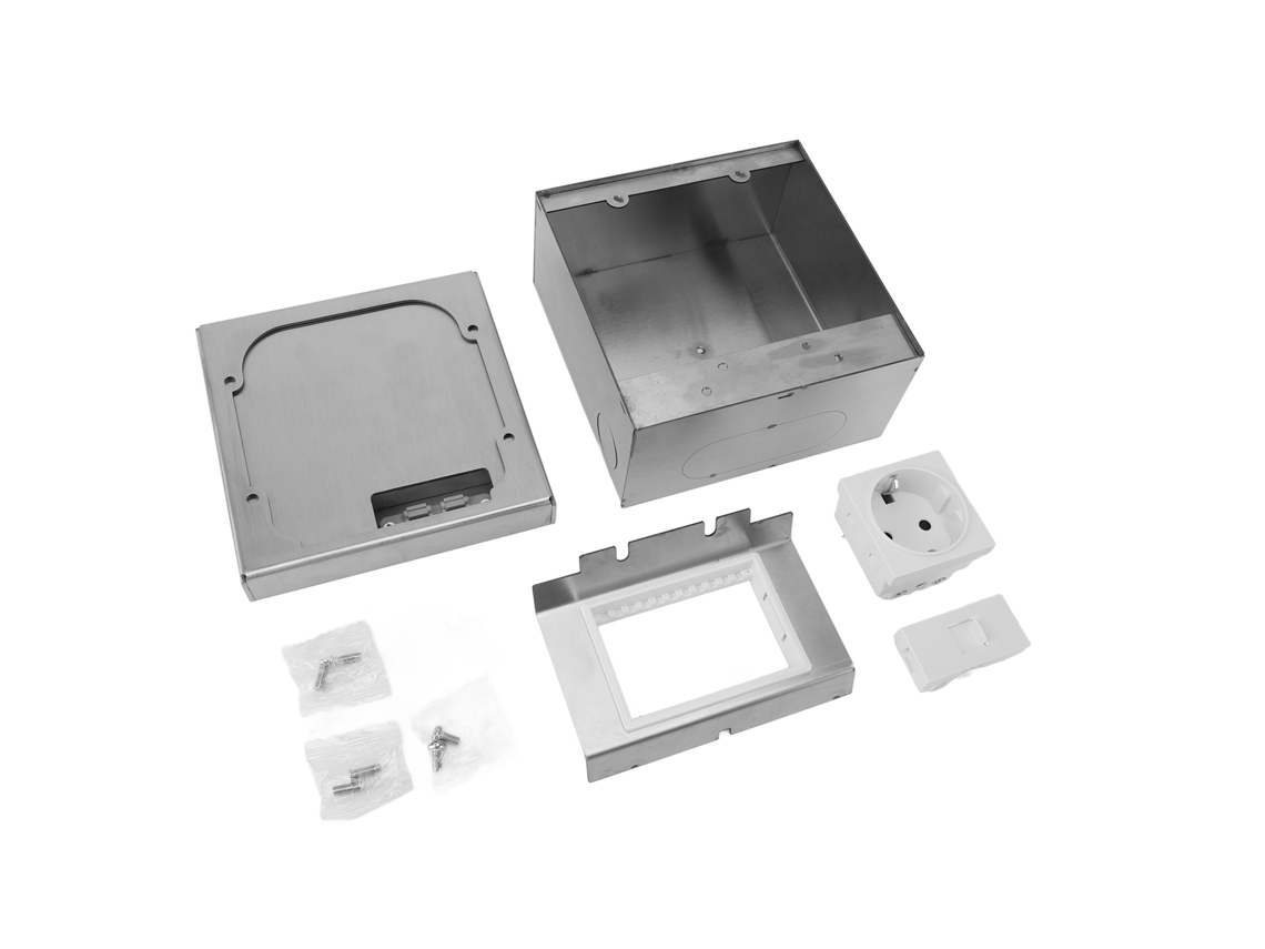 Enchufe De Suelo Empotrado, Acero Inoxidable, Resistente Al Agua Ip44, Kit Para Reformas Del Hogar.