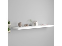 Estante flotante de pared MDF blanco 120x23,5x3,8 cm