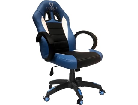 Silla Gaming ULTIMATE GAMING HPAINF0086 (Hasta 120 kg - Elevador a Gas Clase 4 - Negro y Azul)