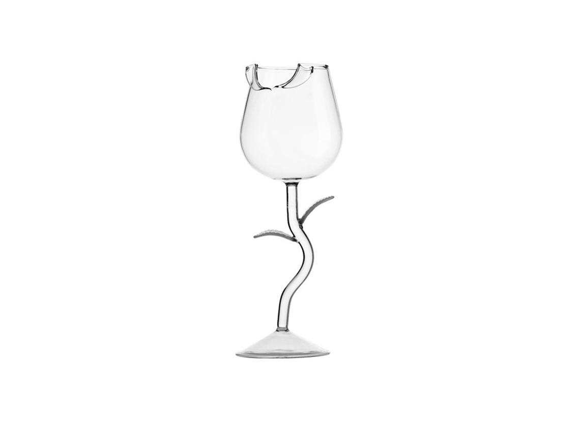 Copa De Vino Alta De Cristal De Borosilicato De 280 Ml Con Forma De Rosa, Ideal Para Fiestas Y Bares.