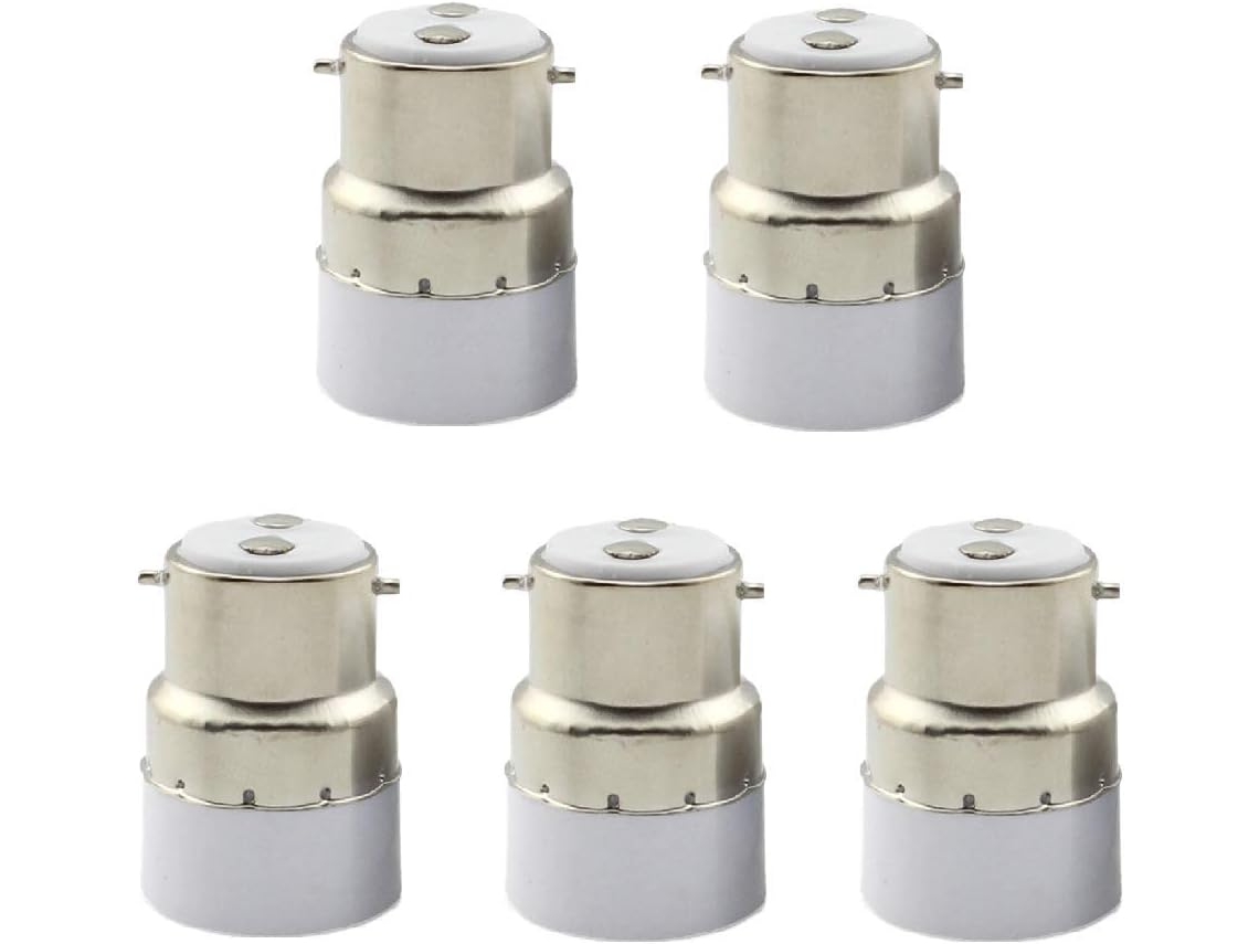 Adaptador versátil de B22 a E26, PBT ignífugo, que garantiza la seguridad en cualquier situación de iluminación para el hogar y la oficina.