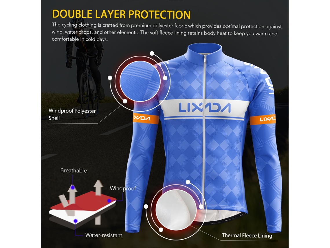 Conjunto De Ropa De Ciclismo Con Chaqueta De Manga Larga Y Pantalón Con Almohadillas 3d Impermeables.