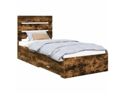 Maison Exclusive - Estructura De Cama Con Cajón Roble Ahumado 90 X 190 Cm