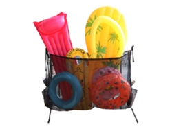 Bolsa De Malla Para Accesorios De Piscina 62×39×15,7 Pulgadas, Colgable Y Regulable. Almacena Flotadores, Aros, Pelotas Y Juguetes Inflables.
