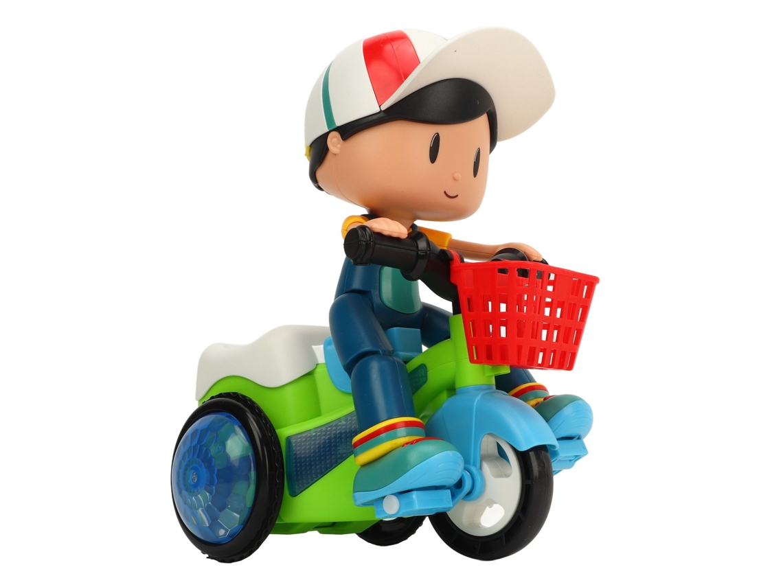 Triciclo Eléctrico Infantil Con Luces Giratorias, Ruedas Omnidireccionales Y Diseños De Dibujos Animados.