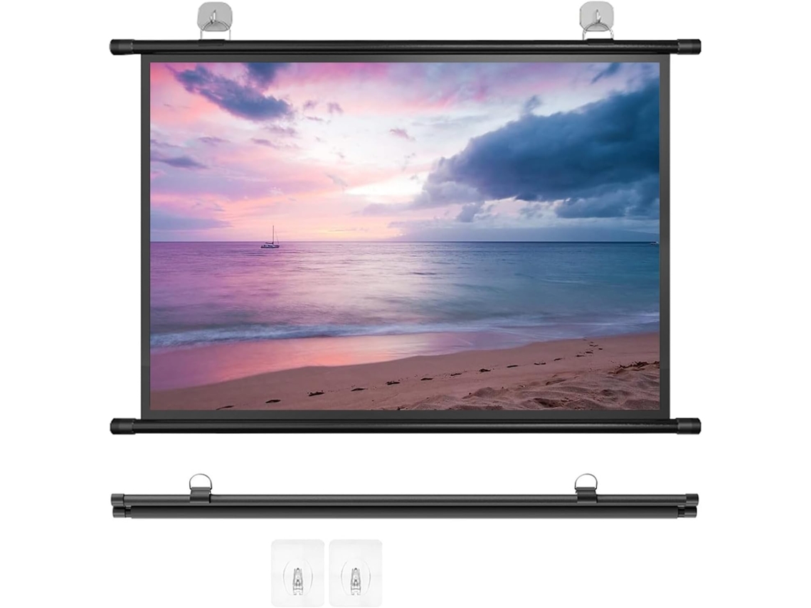Pantalla De Proyección 4k Hd De 60 Y 72 Pulgadas, Formato 4:3/16:9, Pantalla De Proyector Manual Enrollable