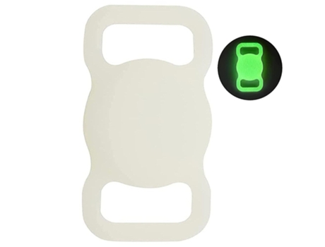 Soporte Apple AirTag para collar de mascota- luce en la oscuridad / verde.
