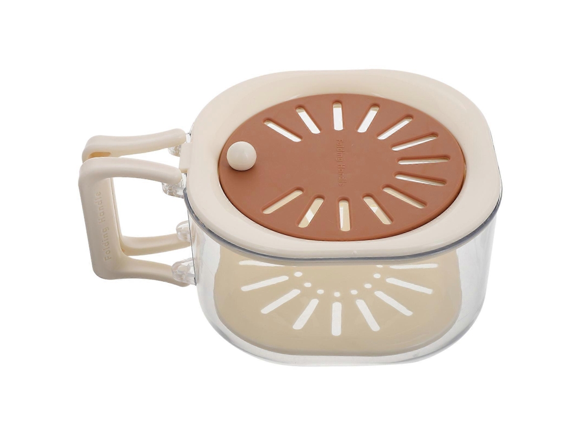 Cesta escurridora de cocina multifuncional para lavar frutas y verduras con colador y tapa (1 juego)