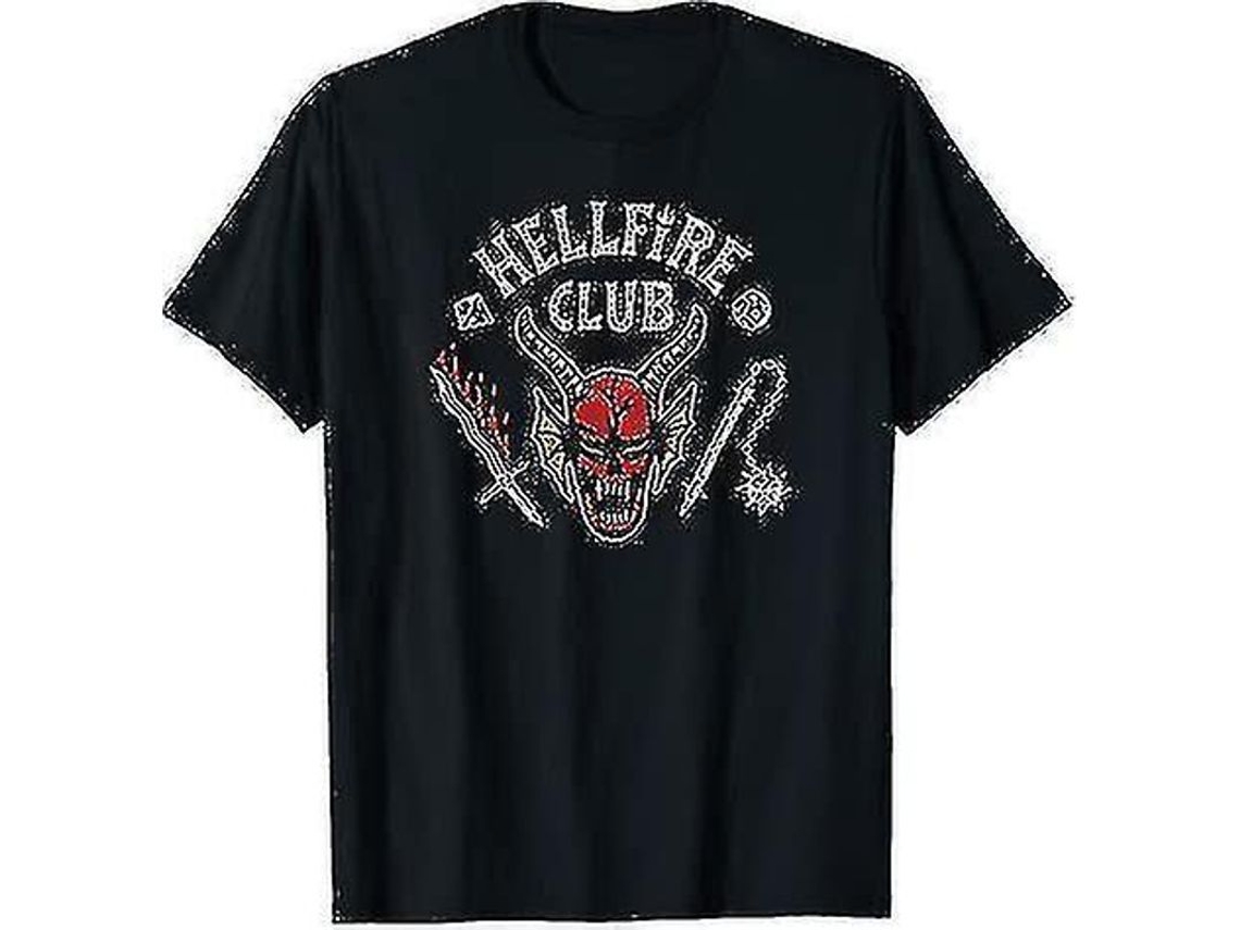 Camiseta Para Adultos Del Club Fuego Infernal De Stranger Things 4 - Comedia Divertida 2022 - Tallas De La S A La 5xl