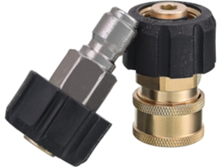 Acoplamientos M22 De 14mm A 3/8" Para Manguera O Pistola De Lavadora A Presión, 5000 Psi, Acero Inoxidable Y Latón