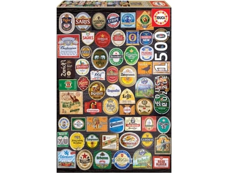 Puzzle EDUCA 1500 Etiquetas De Cerveza (Edad Mínima: 12 Años - 1500 Piezas)