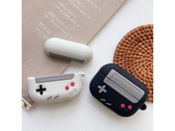 Capa Protetora De Silicone Para Airpods Pro Cinza (com Chaveiro)