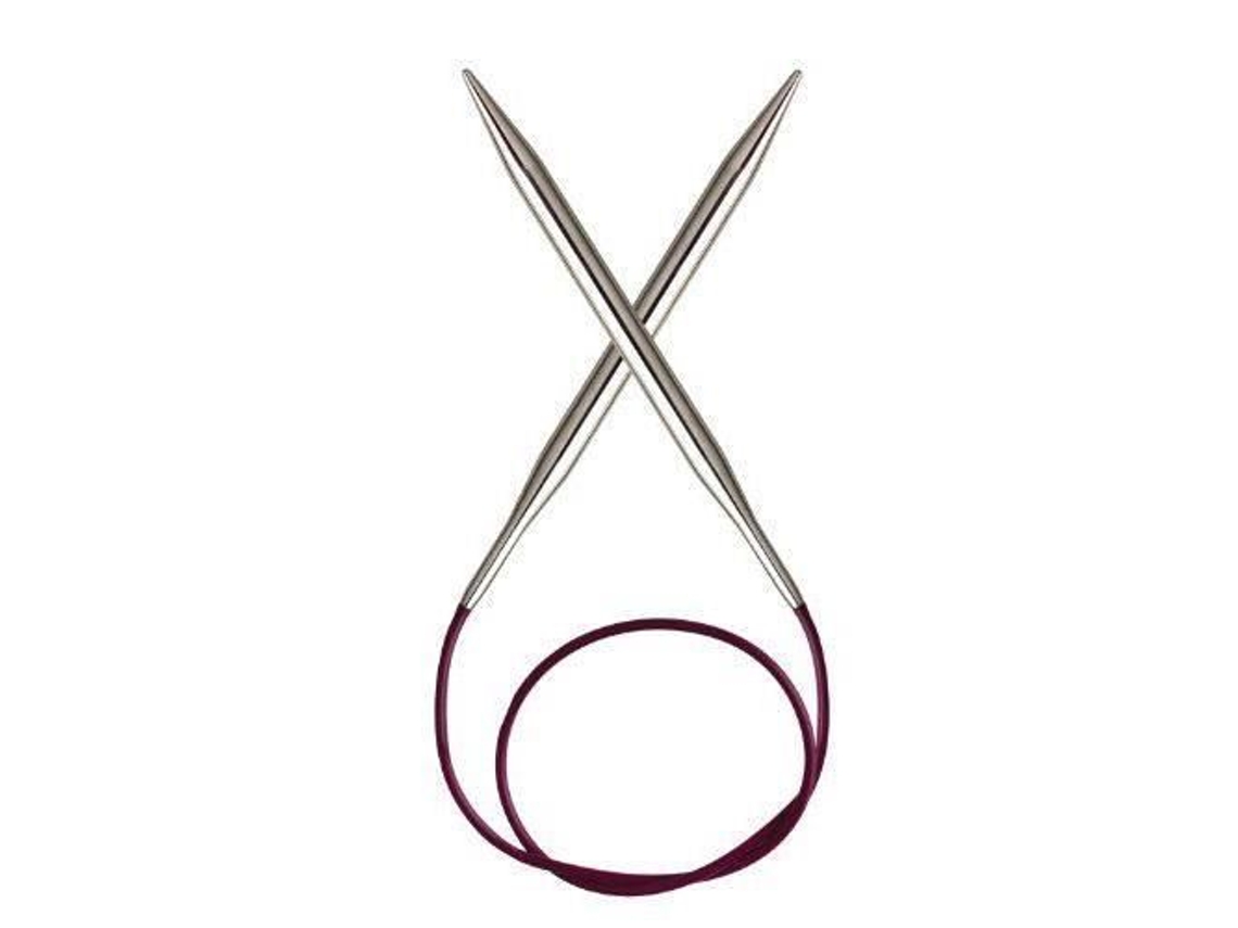 Juego de agujas circulares fijas New 50 cm x 7 mm Plata Kp10395 Knitpro