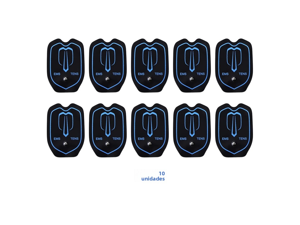 (10 Piezas) Almohadillas De Electrodos Tens Con Gel Conductor Estimulador Muscular De Pulso Terapéutico Compex