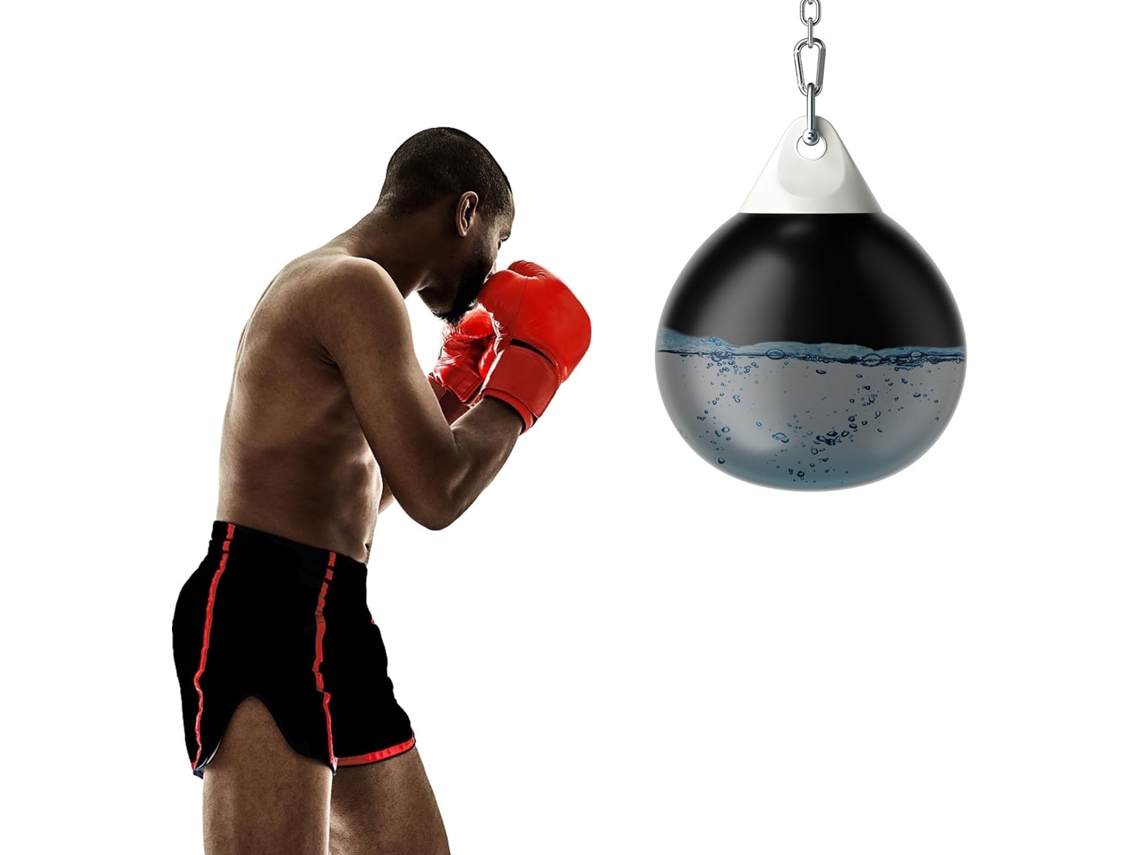 Saco de Boxeo con Agua, Bolsa de Boxeo para Agua de 55 cm y 85 kg con Cadena de Metal Ajustable, Manguera de Inyección de Agua, Punch Boxeo Adultos COSTWAY