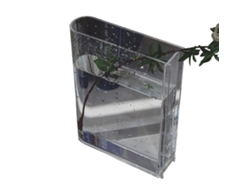 Jarrón decorativo con forma de libro, modelo 2026, para el hogar, el dormitorio y la oficina, con un estilo estético y un toque cultural, transparente (letras negras).