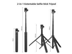 Tripode Palanca Selfie Extensible 140cm/55in Aluminio Con Tornillo 1/4 Para Teléfonos Y Cámaras Iphone