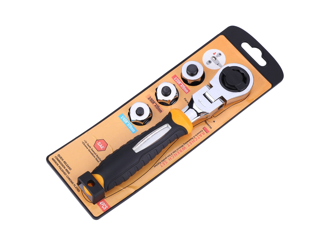 Destornillador 3 en 1 20d26n con 3 adaptadores de vaso, herramienta manual para reparaciones en el garaje y el hogar.