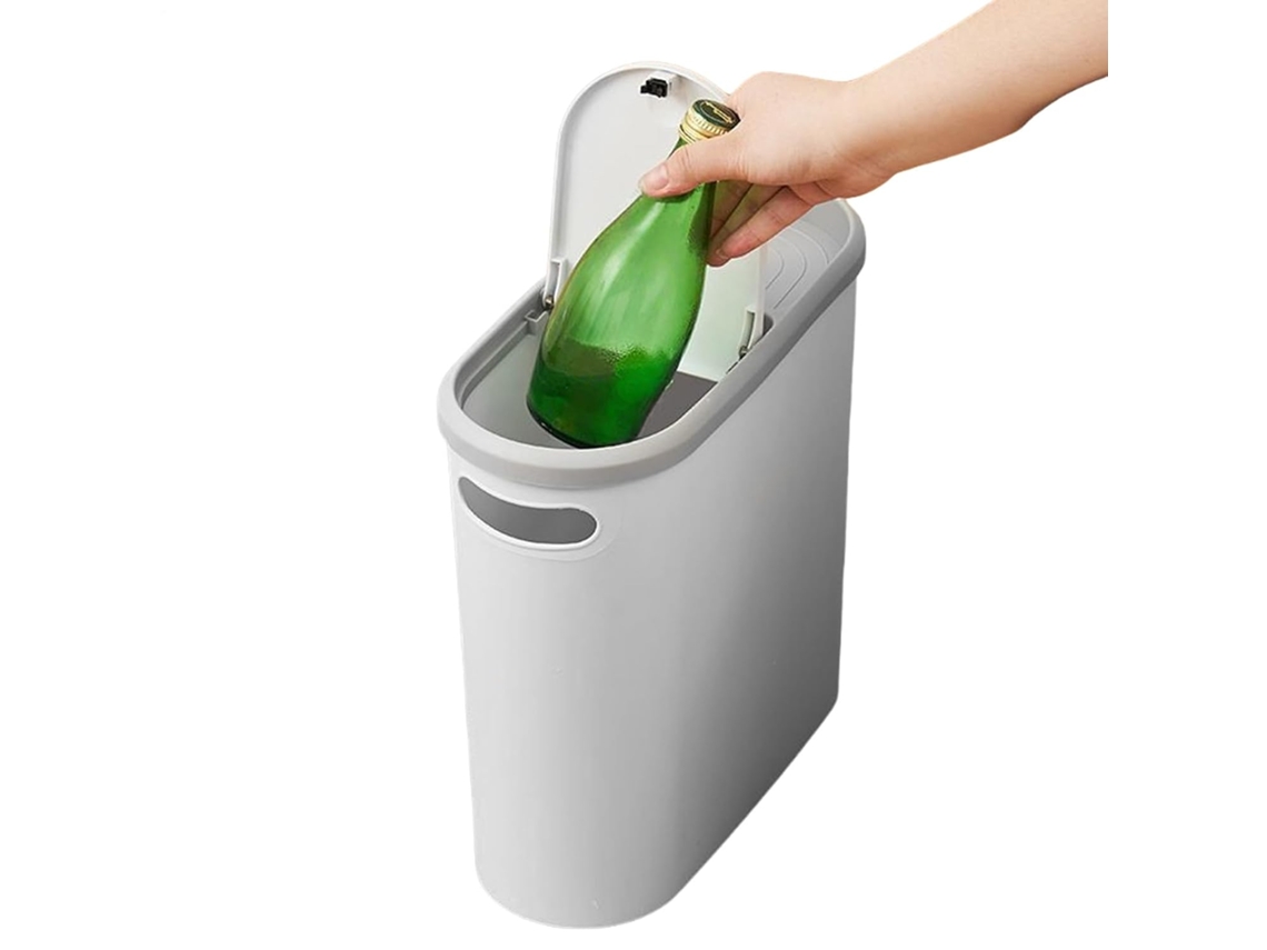 Cubo De Basura De 10 Litros Con Tapa A Presión, Para Dormitorio, Lugar De Trabajo, Inodoro, Lavabo,