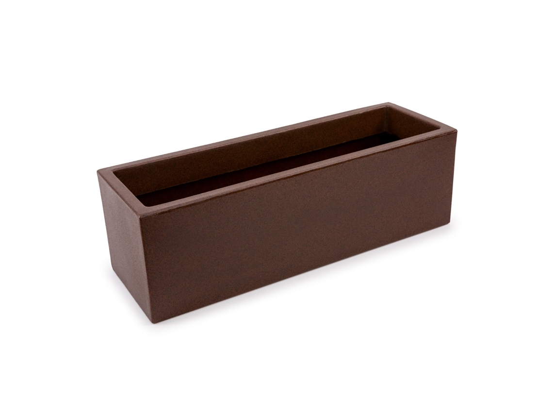 PLASTIKEN THEONE - Jardinera Rectangular 39L en Resina de Polietileno. Bronce