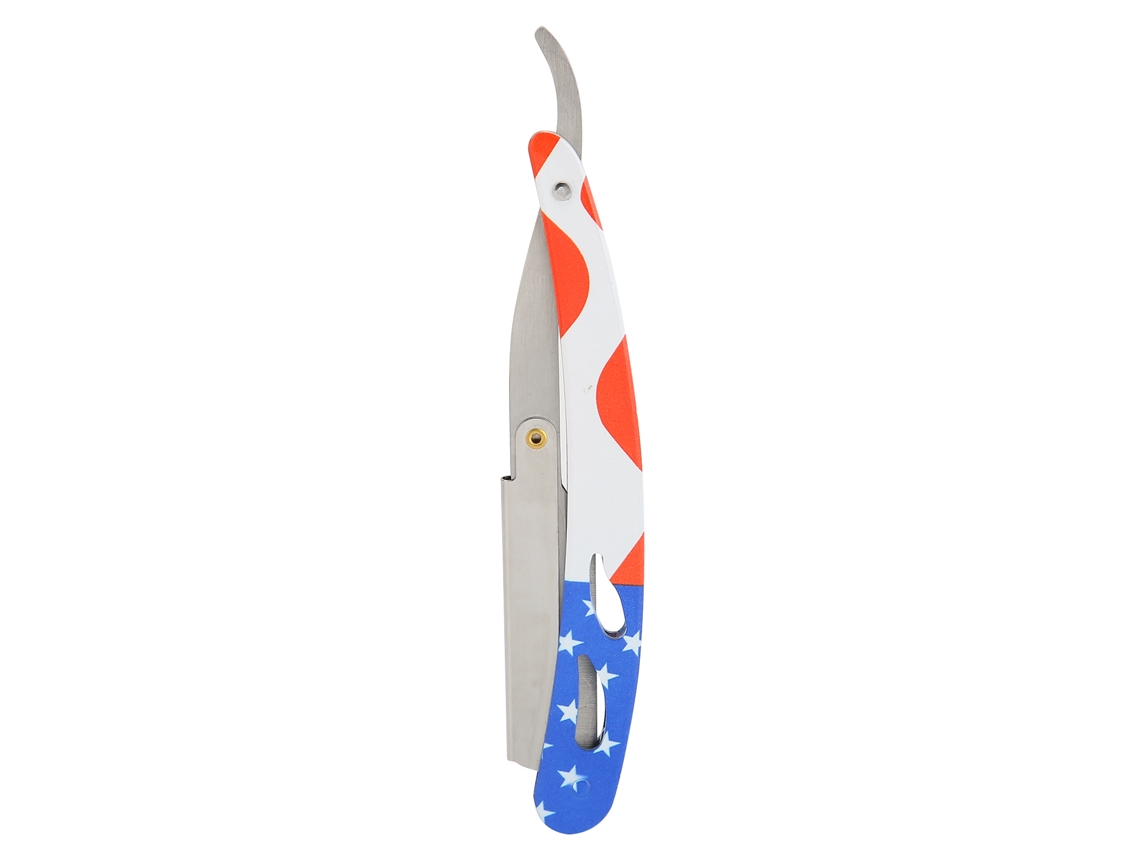 Puerta Navaja recta de acero inoxidable para barbería